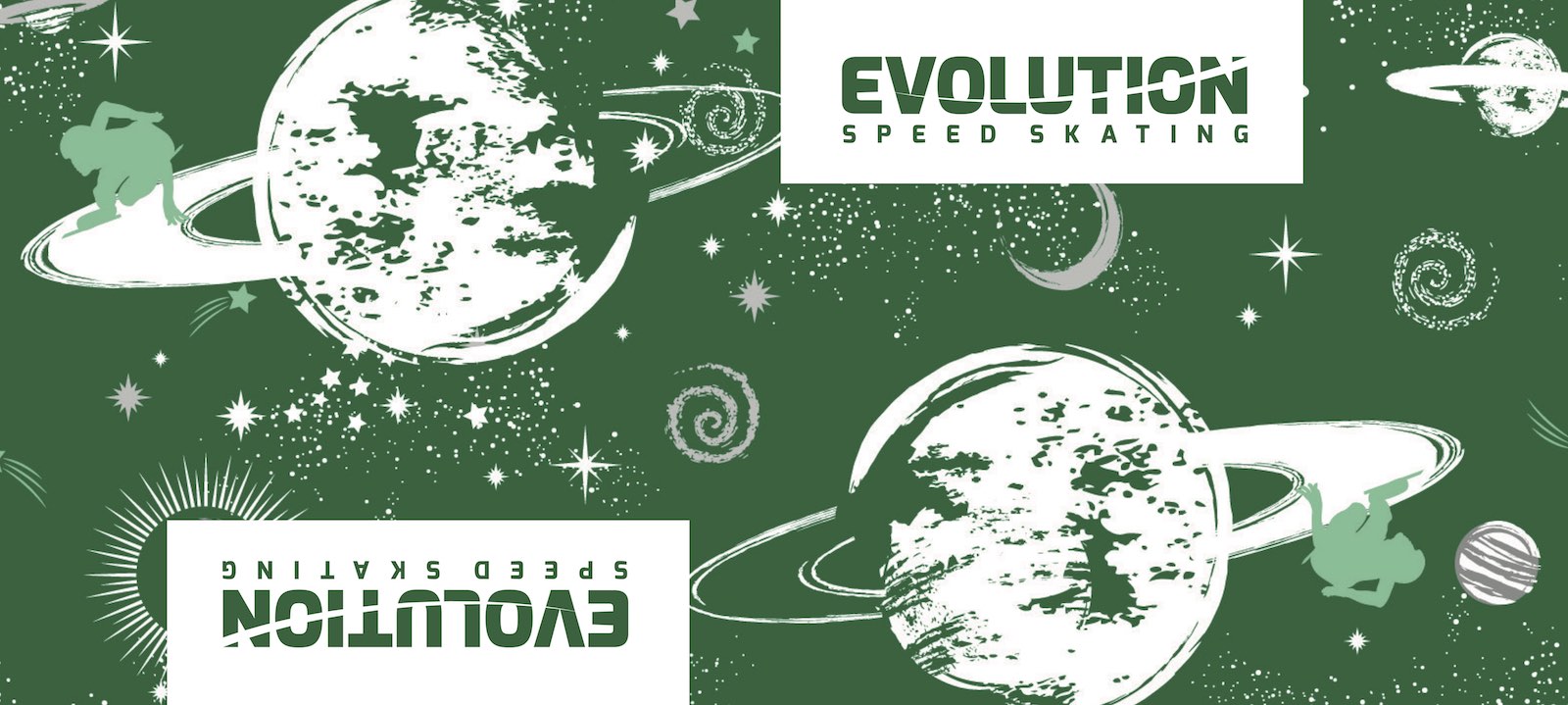 Evolution Space Pamut élvédő – Zöld/Fehér